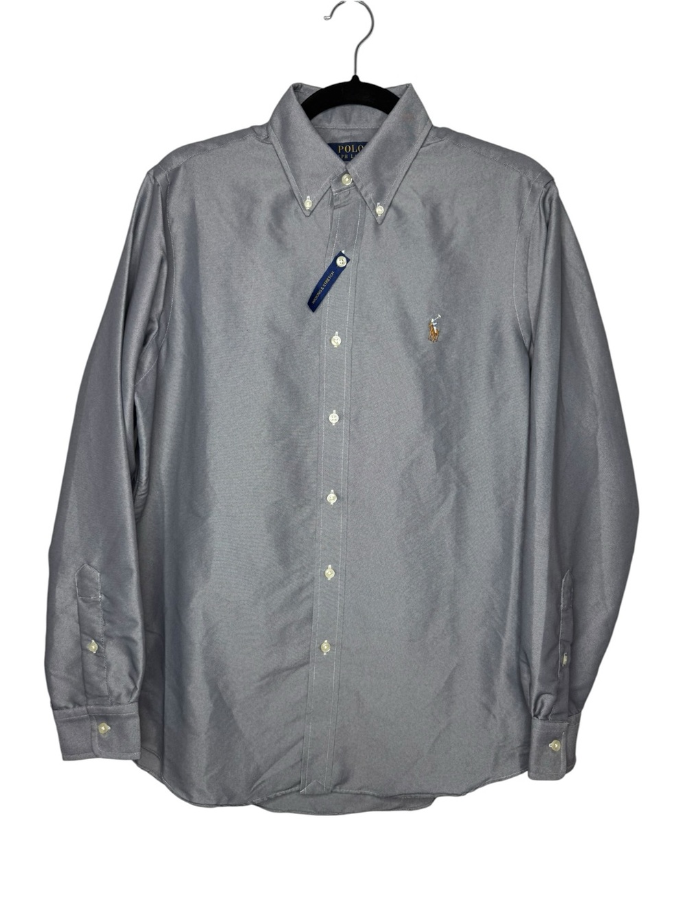Polo Ralph Lauren Classic Fit Performance Oxford Shirt Grey Medium Imperfection